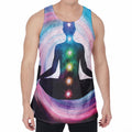 Chakras Of The Universe Print Men's Velvet Tank Top