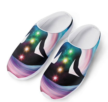 Chakras Of The Universe Print Mesh Casual Shoes