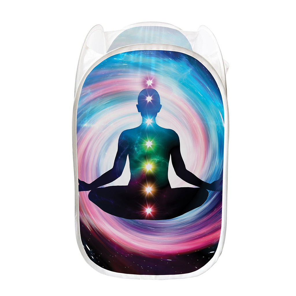 Chakras Of The Universe Print Mesh Laundry Hamper