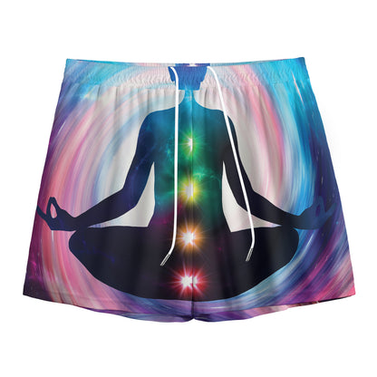 Chakras Of The Universe Print Mesh Shorts
