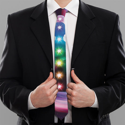 Chakras Of The Universe Print Necktie