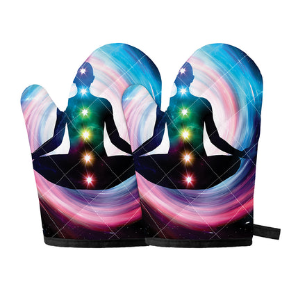 Chakras Of The Universe Print Oven Mitts