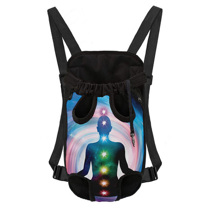 Chakras Of The Universe Print Pet Carrier Backpack