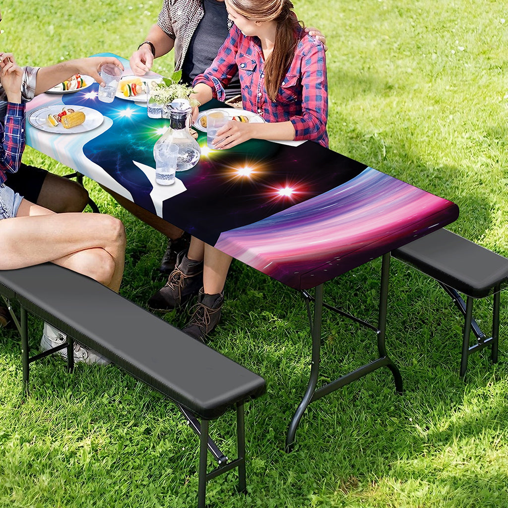 Chakras Of The Universe Print Picnic Table Cover
