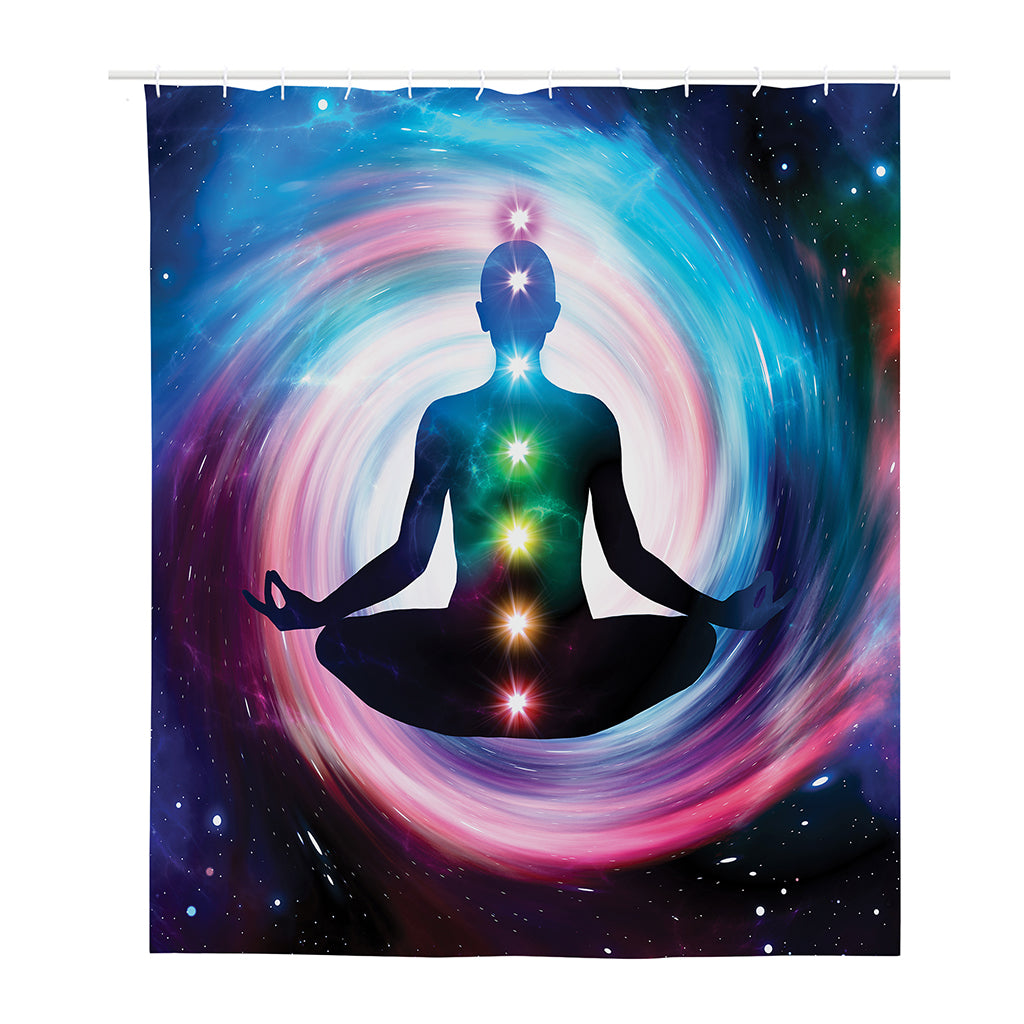 Chakras Of The Universe Print Polyester Shower Curtain