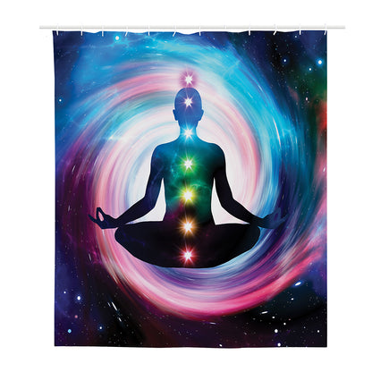 Chakras Of The Universe Print Polyester Shower Curtain