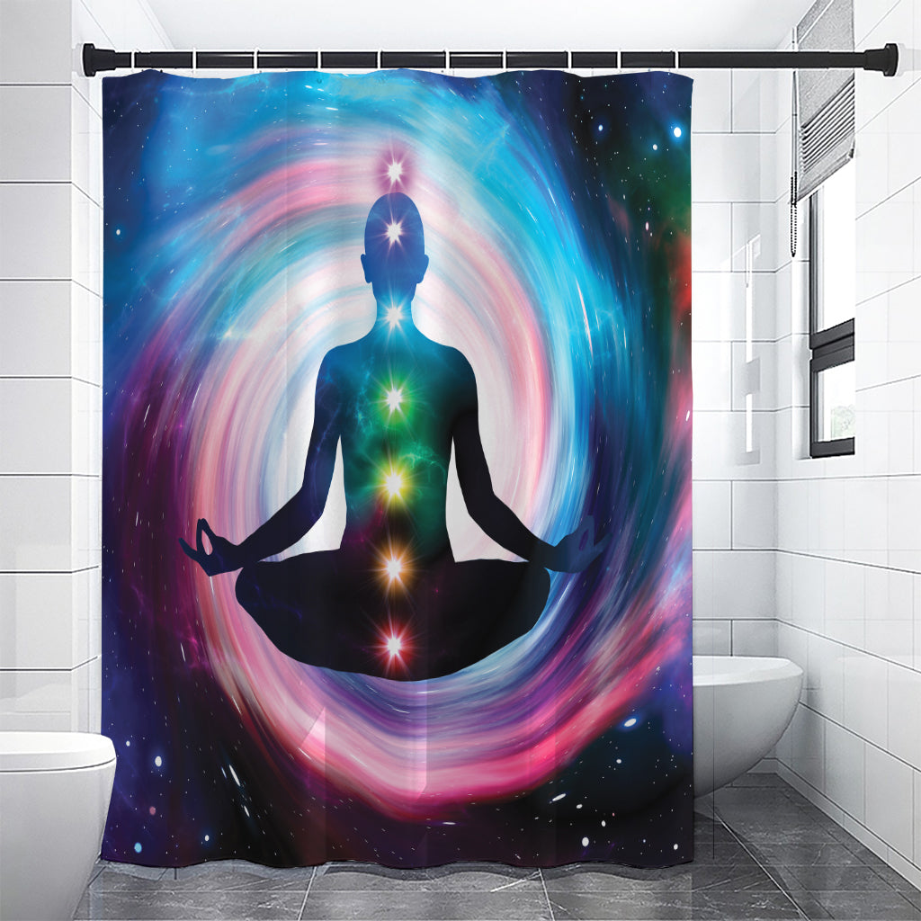 Chakras Of The Universe Print Premium Shower Curtain