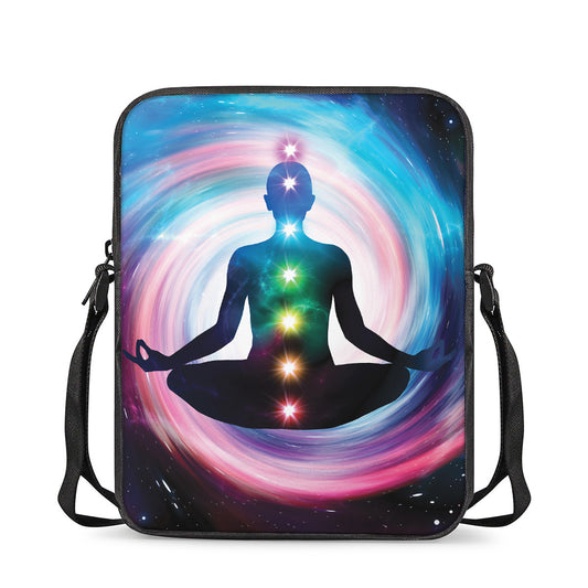 Chakras Of The Universe Print Rectangular Crossbody Bag