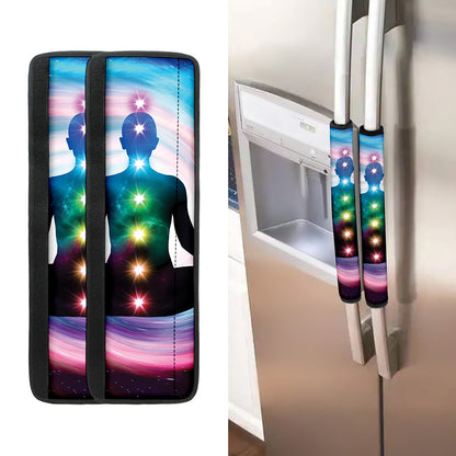 Chakras Of The Universe Print Refrigerator Handle Covers