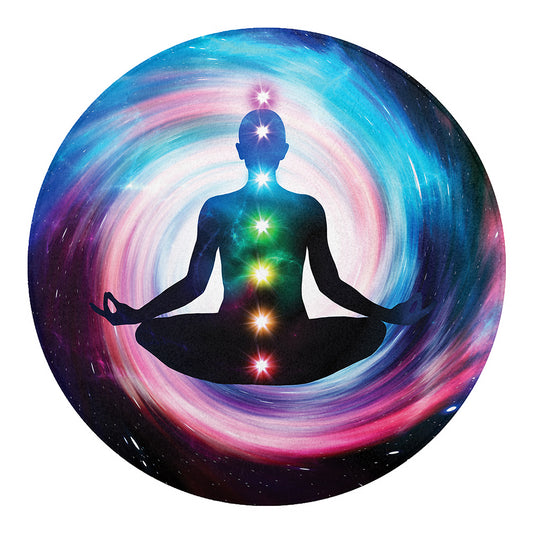 Chakras Of The Universe Print Round Blanket