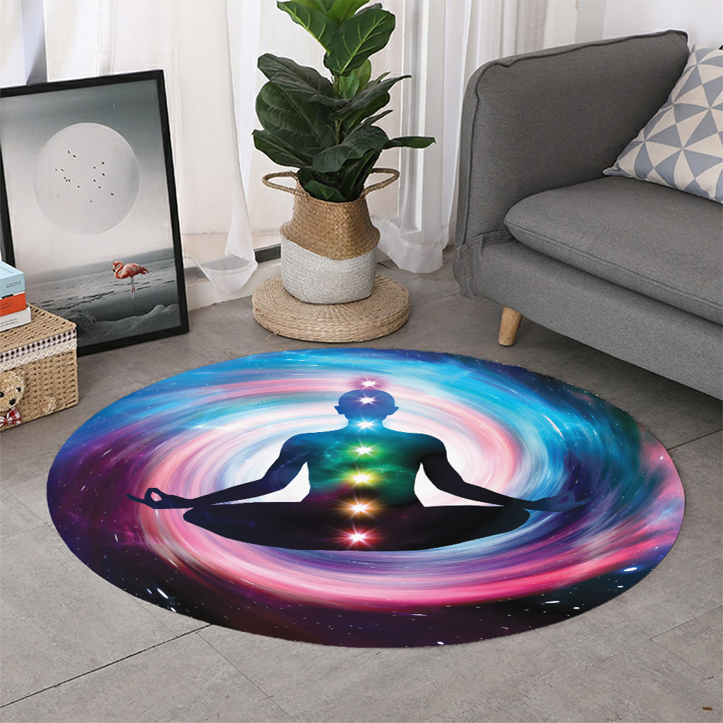 Chakras Of The Universe Print Round Rug