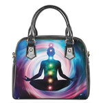 Chakras Of The Universe Print Shoulder Handbag