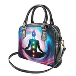 Chakras Of The Universe Print Shoulder Handbag