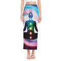 Chakras Of The Universe Print Side Slit Maxi Skirt