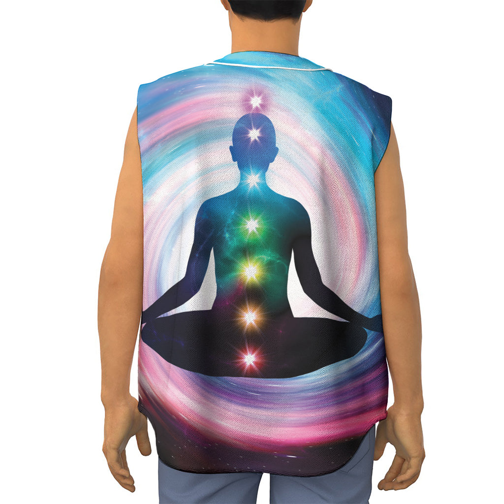 Chakras Of The Universe Print Sleeveless Baseball Jersey