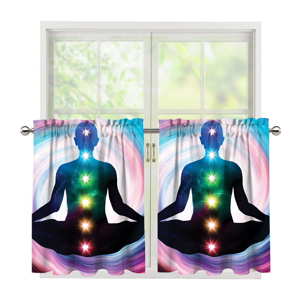 Chakras Of The Universe Print Tier Curtains