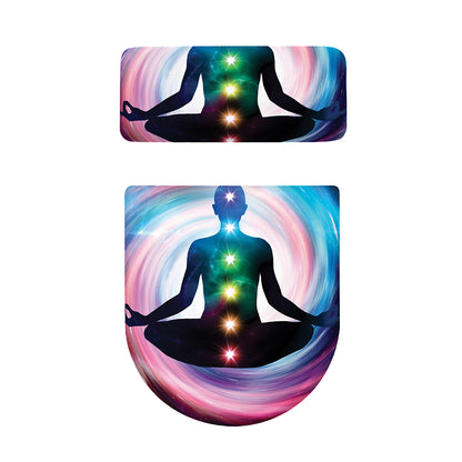 Chakras Of The Universe Print Toilet Lid And Tank Cover Set