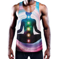 Chakras Of The Universe Print Men's Workout Tank Top