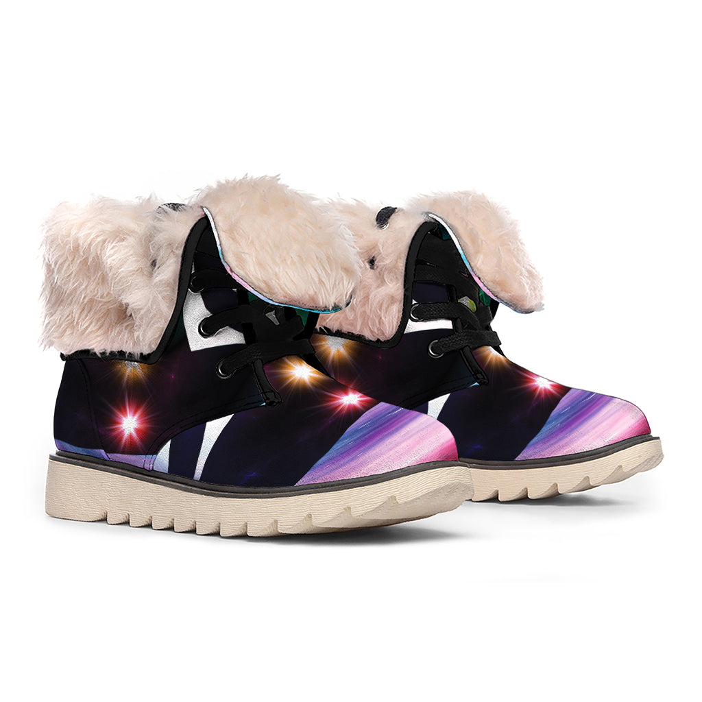Chakras Of The Universe Print Winter Boots