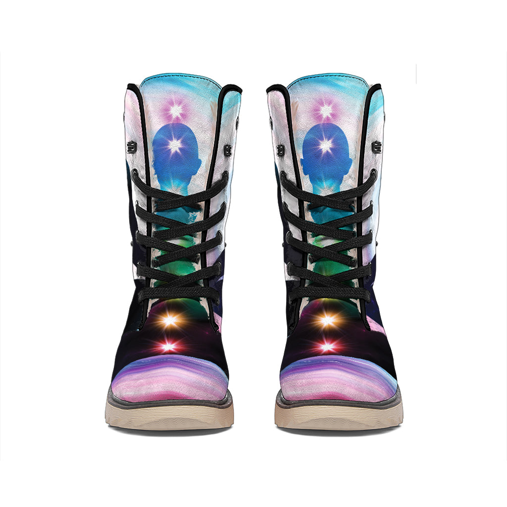 Chakras Of The Universe Print Winter Boots