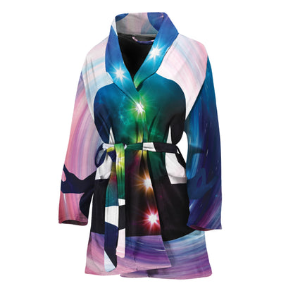 Chakras Of The Universe Print Women's Bathrobe
