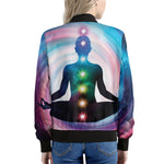 Chakras Of The Universe Print Women's Bomber Jacket