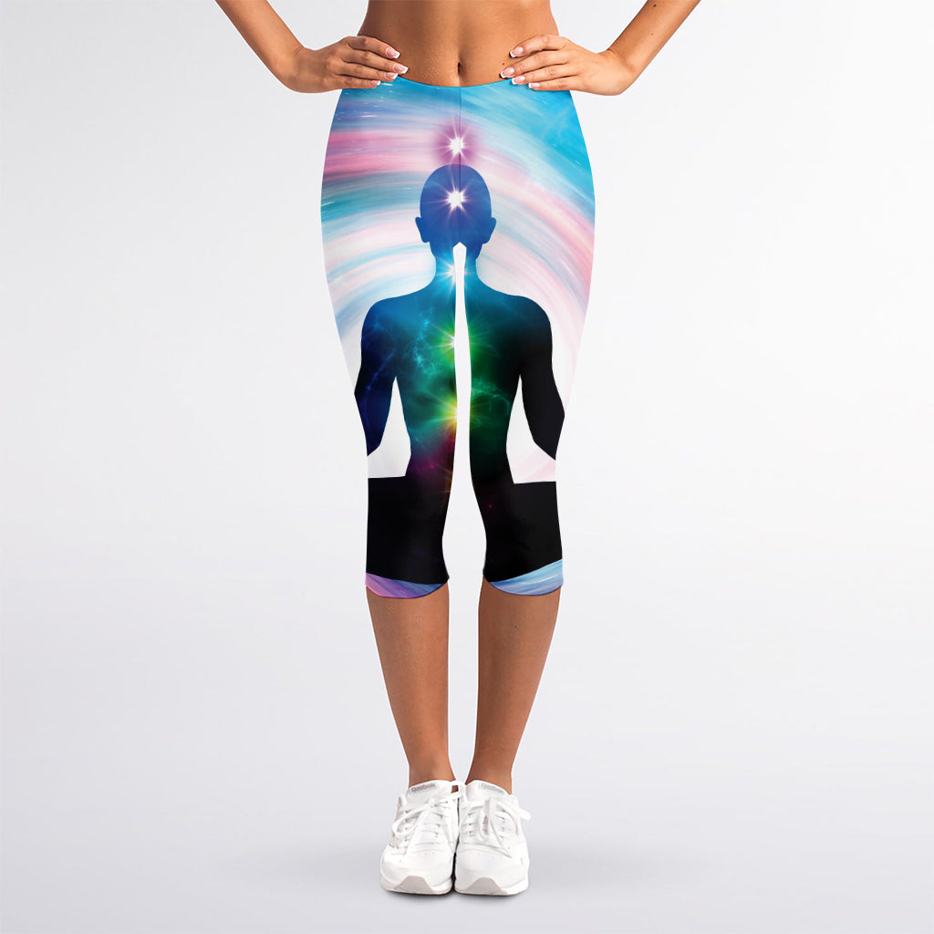 Chakras Of The Universe Print Women's Capri Leggings