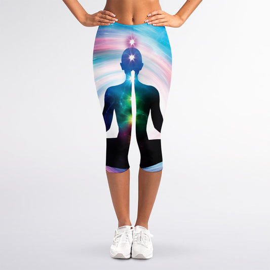 Chakras Of The Universe Print Women's Capri Leggings