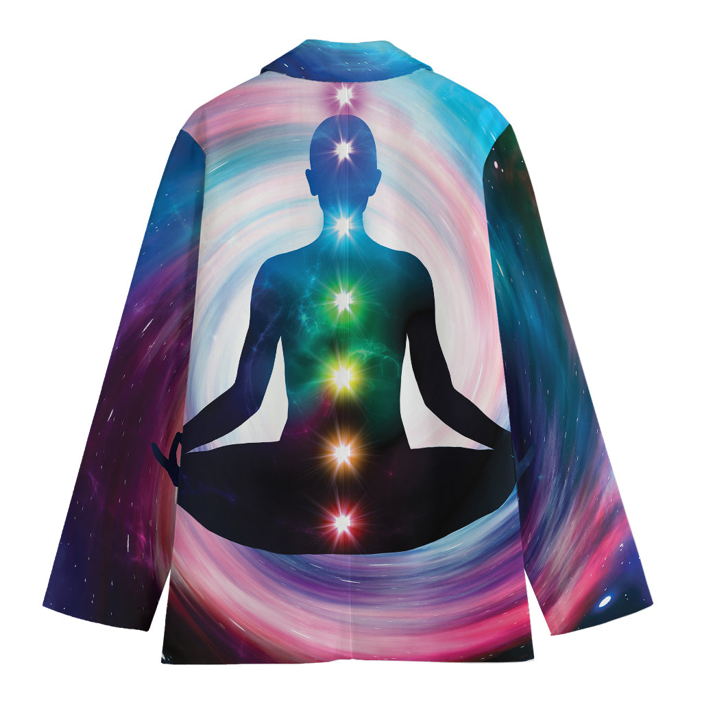 Chakras Of The Universe Print Women's Cotton Blazer