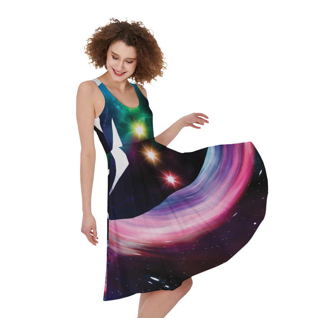 Chakras Of The Universe Print Women's Sleeveless Dress