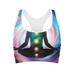 Chakras Of The Universe Print Women's Sports Bra