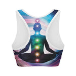 Chakras Of The Universe Print Women's Sports Bra