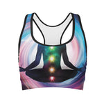 Chakras Of The Universe Print Women's Sports Bra