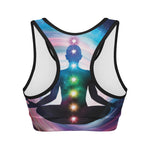 Chakras Of The Universe Print Women's Sports Bra