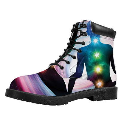 Chakras Of The Universe Print Work Boots