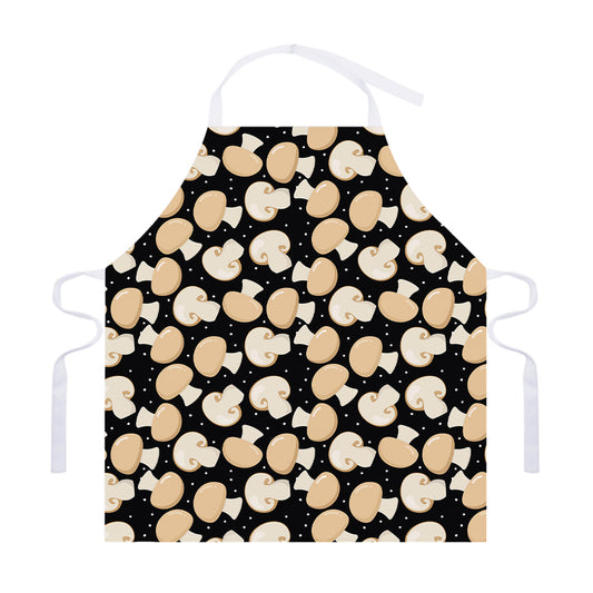 Champignon Mushroom Pattern Print Adjustable Apron