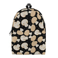 Champignon Mushroom Pattern Print School Backpack