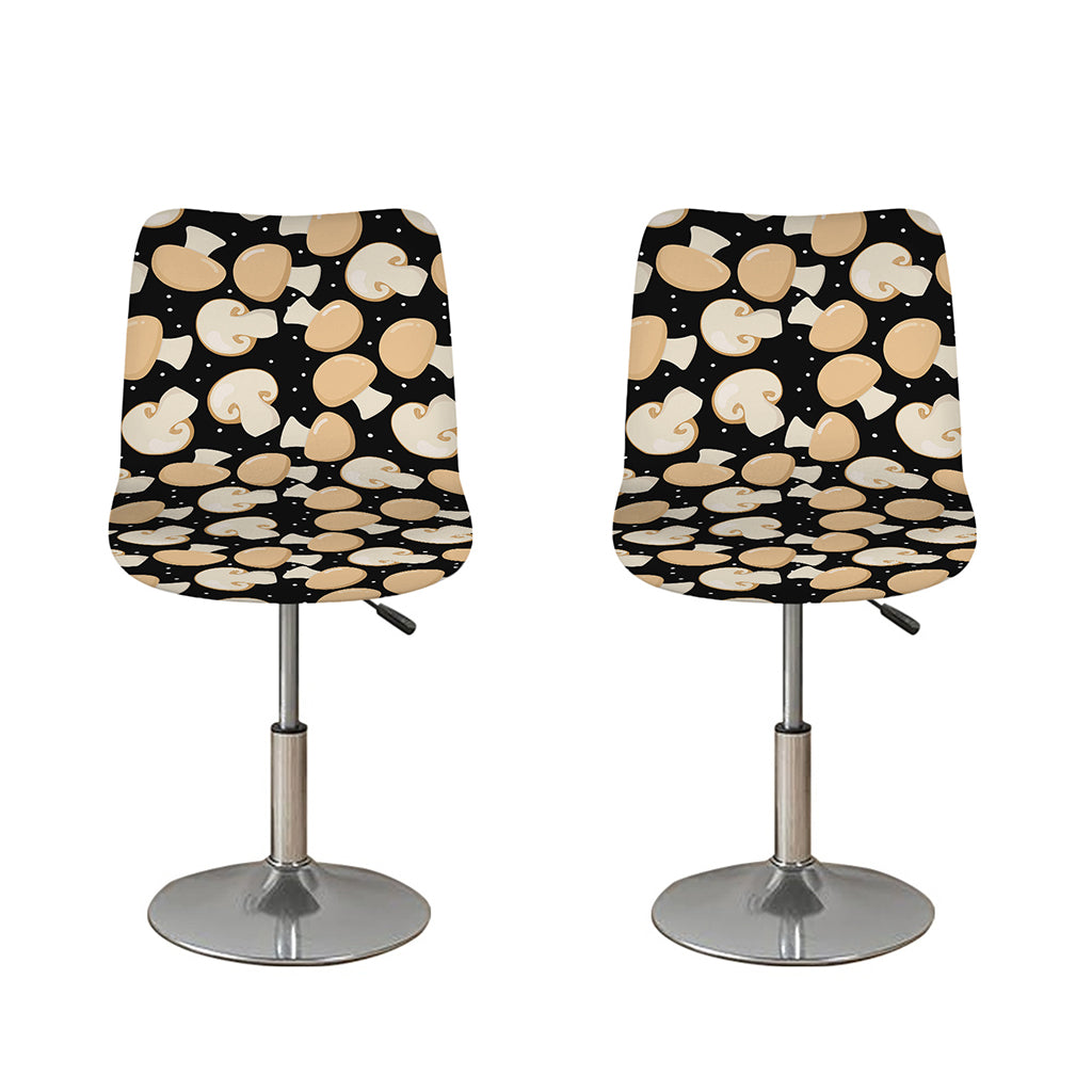 Champignon Mushroom Pattern Print Bar Stool Covers