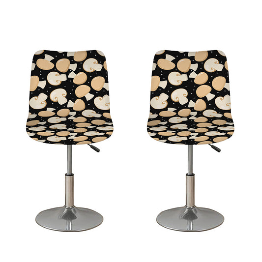 Champignon Mushroom Pattern Print Bar Stool Covers