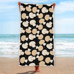 Champignon Mushroom Pattern Print Beach Towel