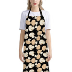 Champignon Mushroom Pattern Print Bib Apron With Pocket
