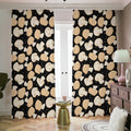 Champignon Mushroom Pattern Print Dimout Pencil Pleat Curtains