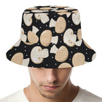 Champignon Mushroom Pattern Print Bucket Hat