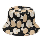 Champignon Mushroom Pattern Print Bucket Hat