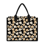 Champignon Mushroom Pattern Print Canvas Tote Bag