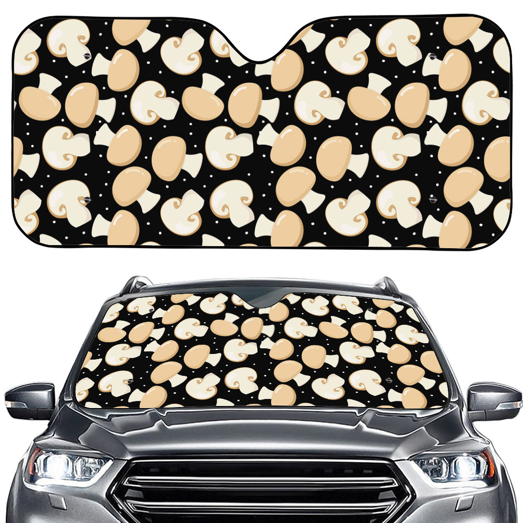 Champignon Mushroom Pattern Print Car Windshield Sun Shade