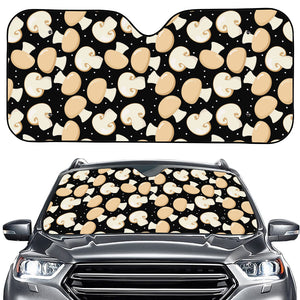 Champignon Mushroom Pattern Print Car Windshield Sun Shade