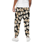 Champignon Mushroom Pattern Print Cotton Pants