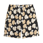 Champignon Mushroom Pattern Print Cotton Shorts