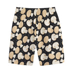 Champignon Mushroom Pattern Print Cotton Shorts